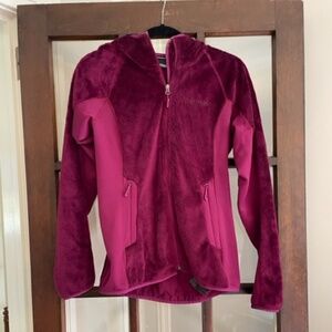 Marmot Hooded Zip-Up Purple Fleece Jacket Size Medium